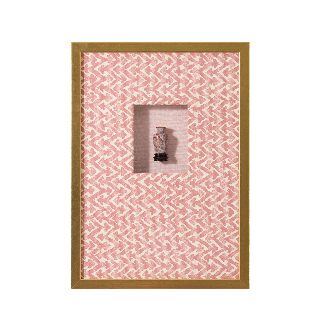 Miniature Cloisonné Vase on Pink Rabanna I