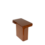Cherrywood side table with sleek desig and pull out shelf.