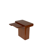 Cherrywood side table with sleek design and pull out shelf.