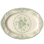 Sage green floral Oval Platter