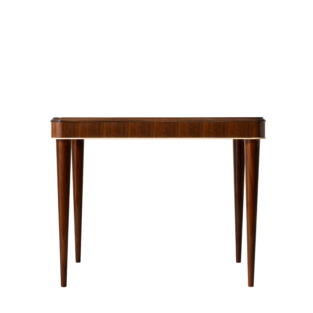 Wooden game table on a white background