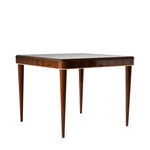 Wooden square game table on a white background