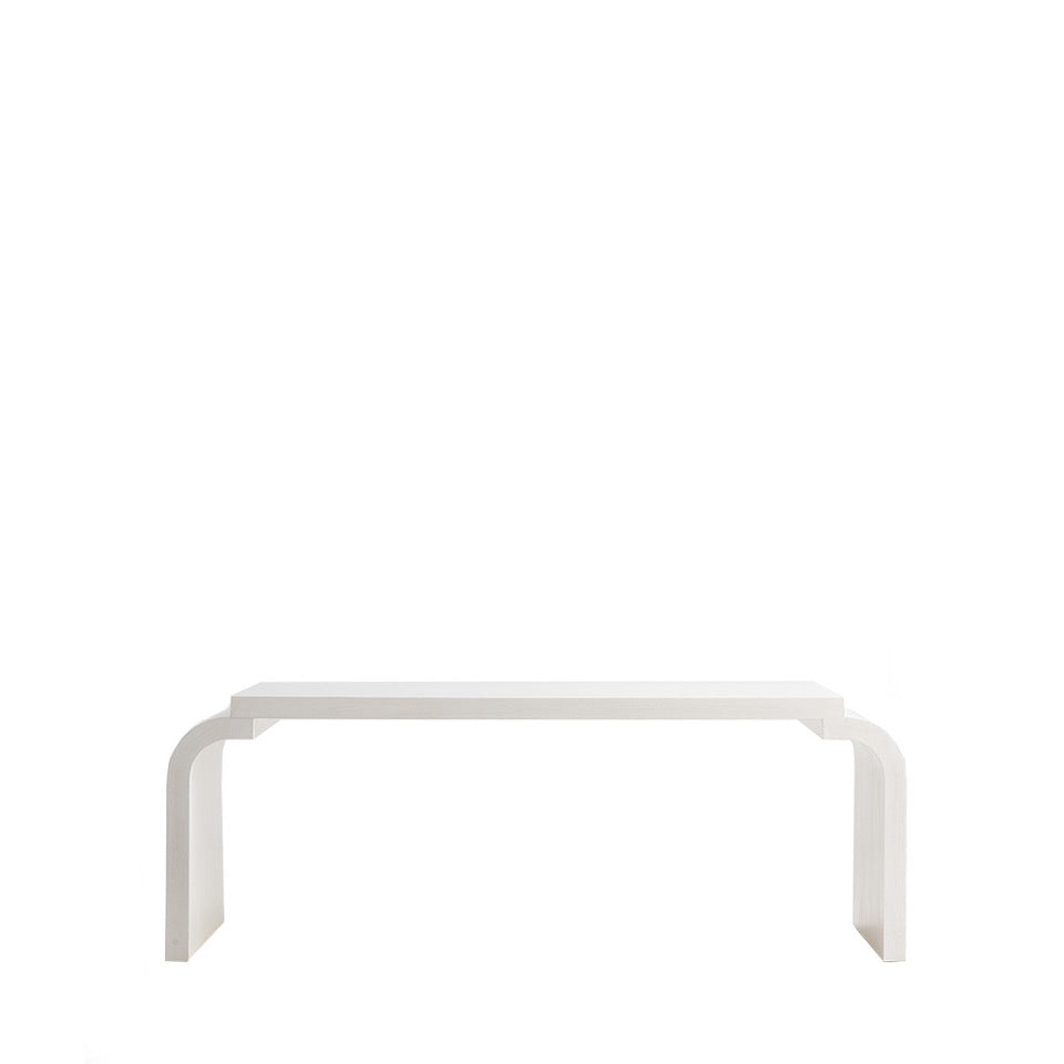 White coffee table on a white background