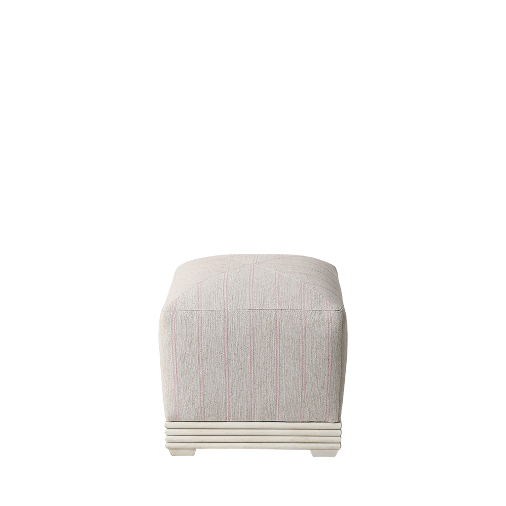 Textured ottoman on a white background