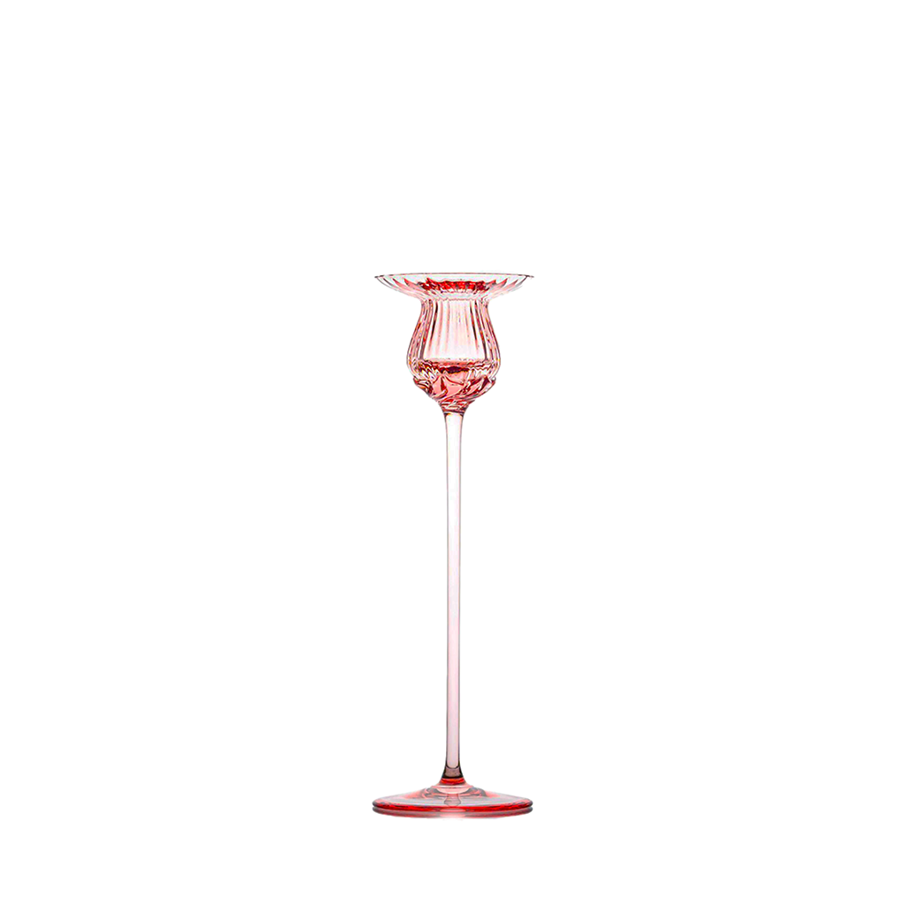 large pink candlestick