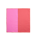 Pink rectangular cloths on a white background