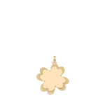 Gold flower-shaped pendant on a white background
