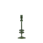 Green candle holder on a white background