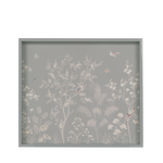 Grey Chinoiserie Tray, Medium