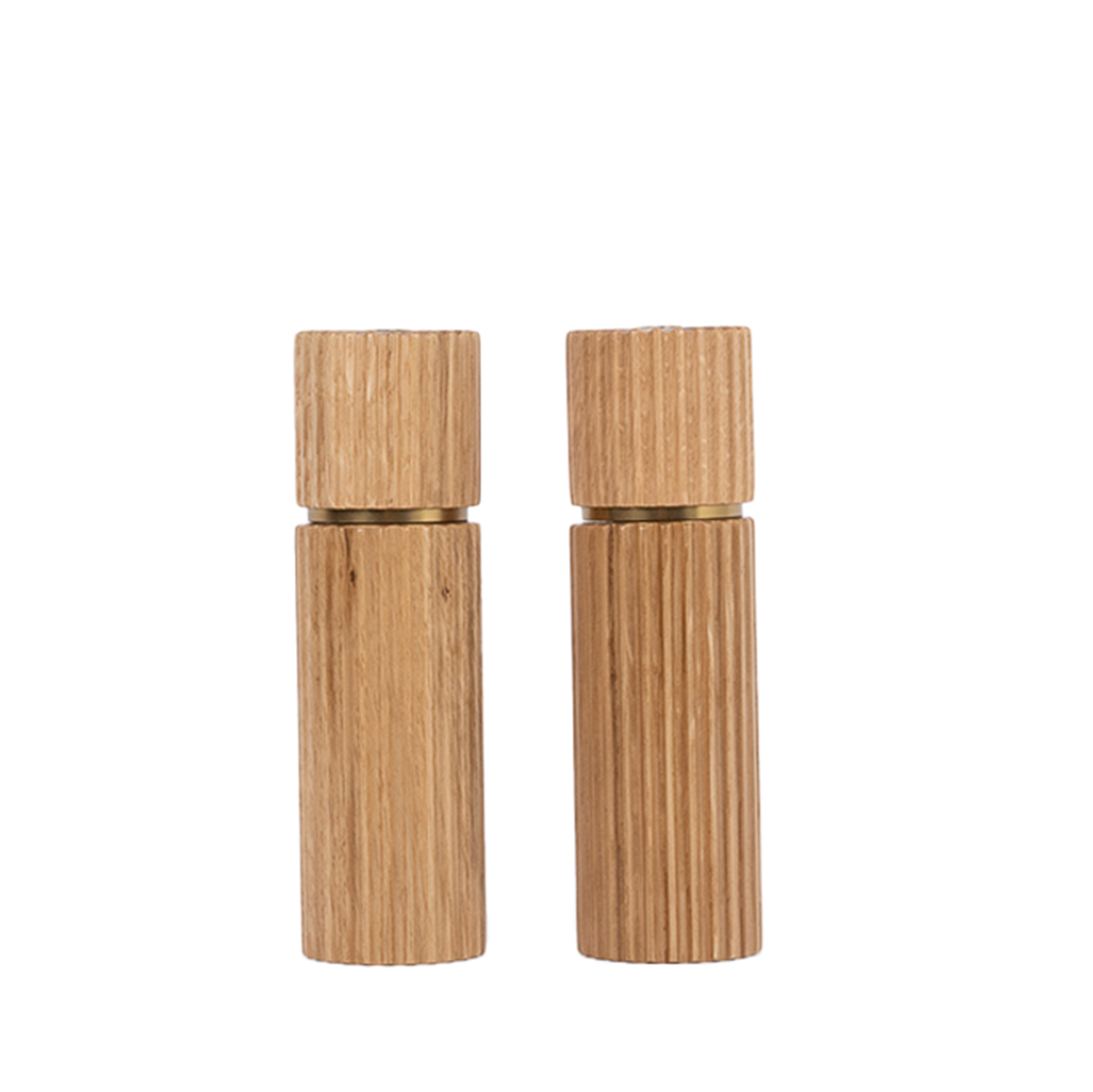 Mid-century Mod Salt and Pepper Set, Natural Oak