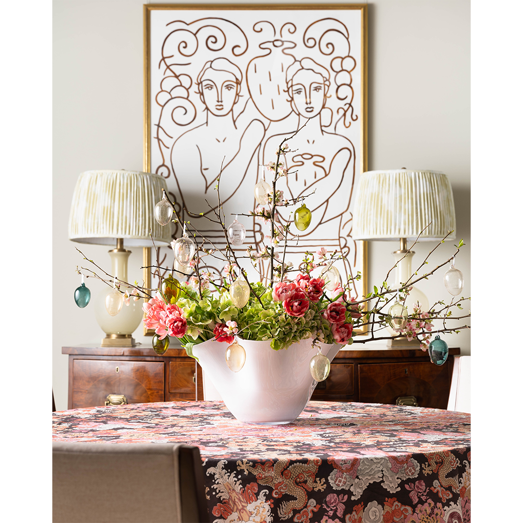 Magic Mountain Tablecloth, Chocolate Persimmon