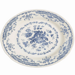floral cobalt oval platter