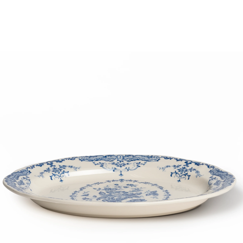 oval floral platter