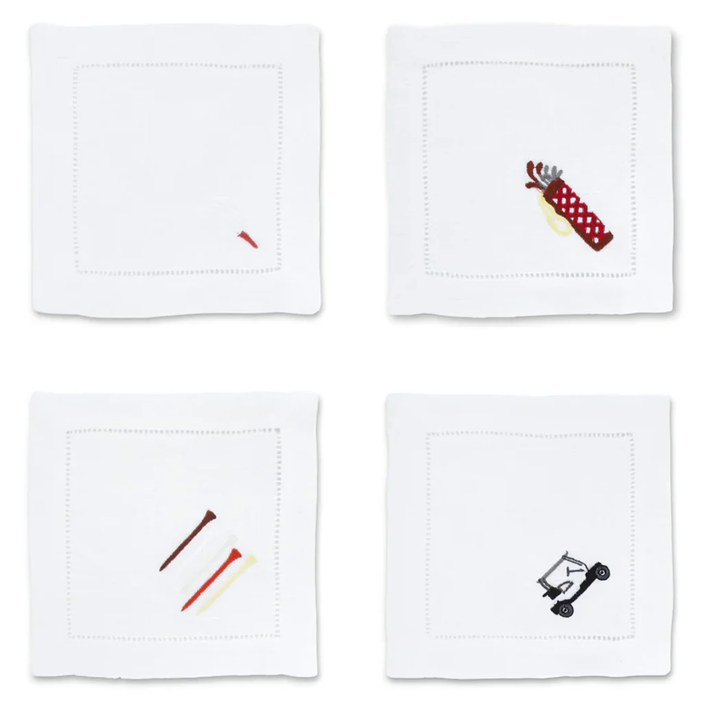 Par-Tee Golf Cocktail Napkins, Set of 4