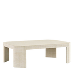 Beige hexagonal coffee table on a white background