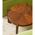 Top of seth drink table with starbust design.