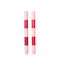 Pink and Red Striped Candles, Set of Two