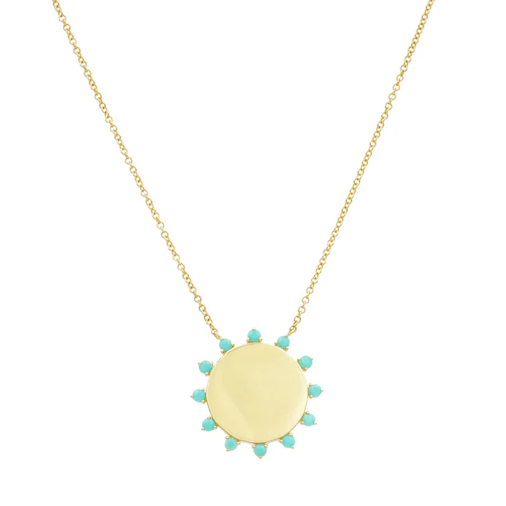 Turquoise Disc Necklace