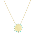 Turquoise Disc Necklace
