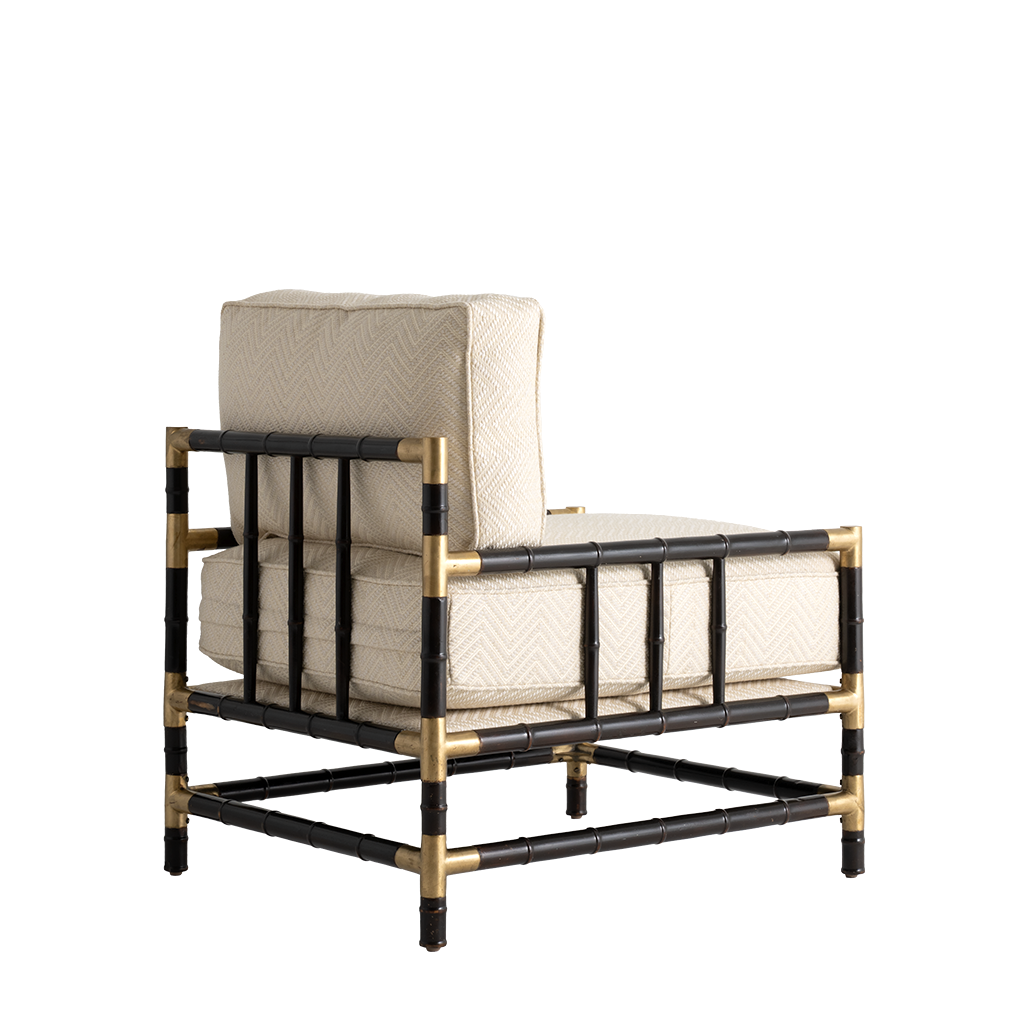 Vintage Bamboo Cube Chair