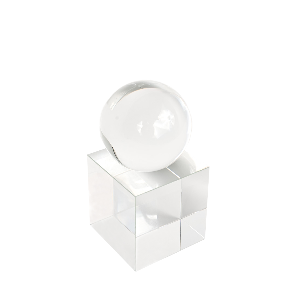 Crystal Sphere Bookends Blue Print