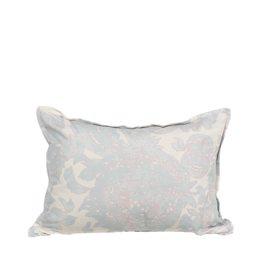 Antique Floral Periwinkle Lumbar Pillow