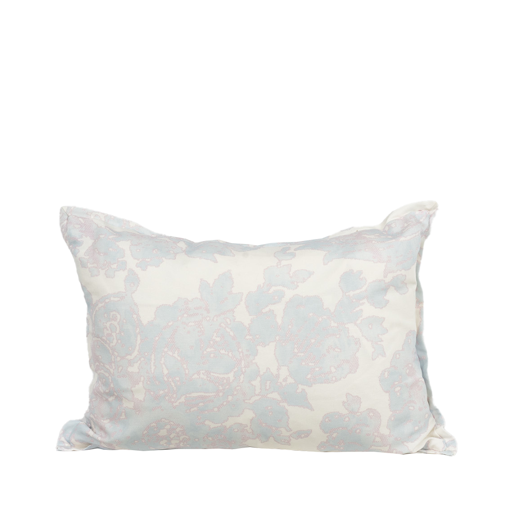 Antique Floral Periwinkle Lumbar Pillow