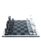 Acrylic black and white chess set