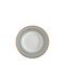 soup plate with gold and grey border design