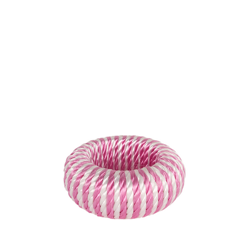 pink corded napkin ring