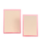 Image of two lucite pink frames