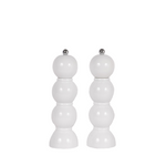 white lacquer salt and pepper mills