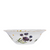 white porcelain salad bowl with floral motifs and a gold rim