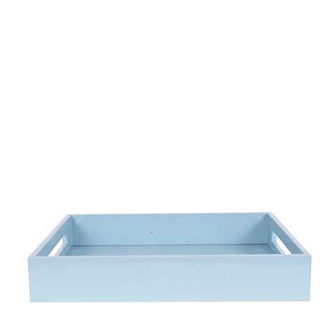 small pale blue tray