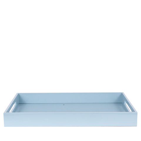 large pale blue tray