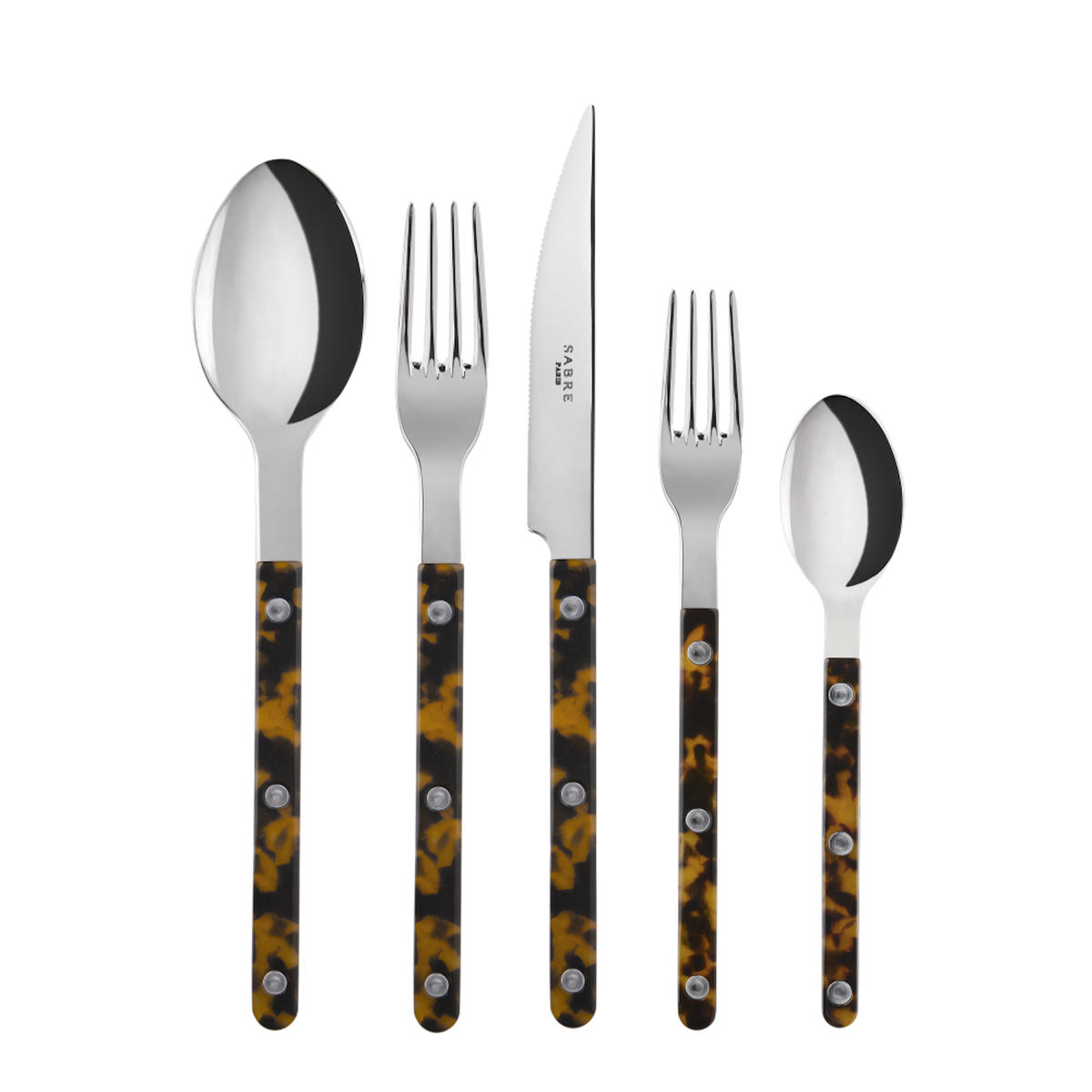 Sabre Paris Bistro Flatware, Tortoise