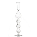 Mouth Blown Glass Candlestick Holder, Tear Drop High