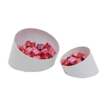 Slant Bowl, small in larger, filled with candy