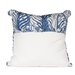 Backside of pillow. top half is the print that is on the front. Bottom half is a white ivory.