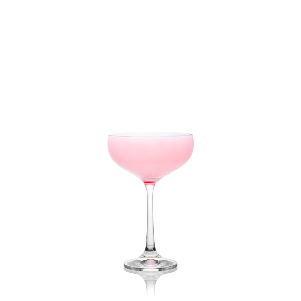 color pop champagne coupe with pink cup
