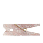 extra large stone clothespin in rose
