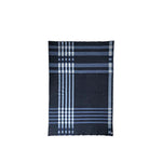 Blue Plaid Wool Throw