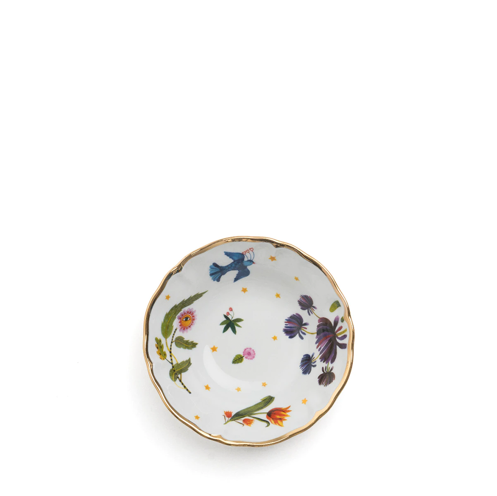 Floral White Fruit Bowl