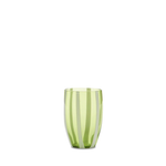 green and white striped tumbler