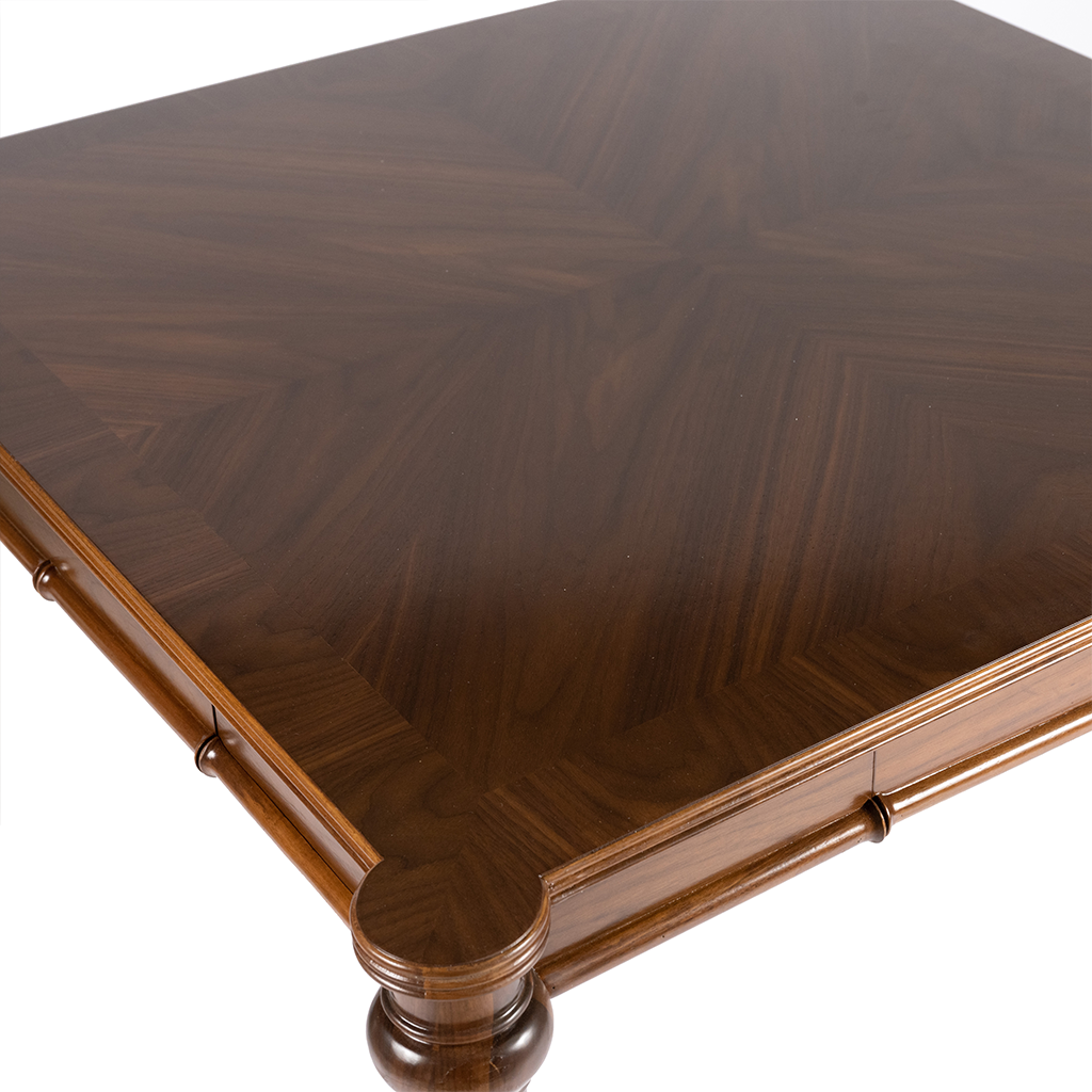 Hadley Game Table Dark Wood Finish and wood design
