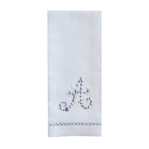 Hand Towel with embroidered Gray A