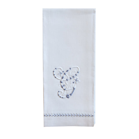 Hand Towel embroidered with grey G