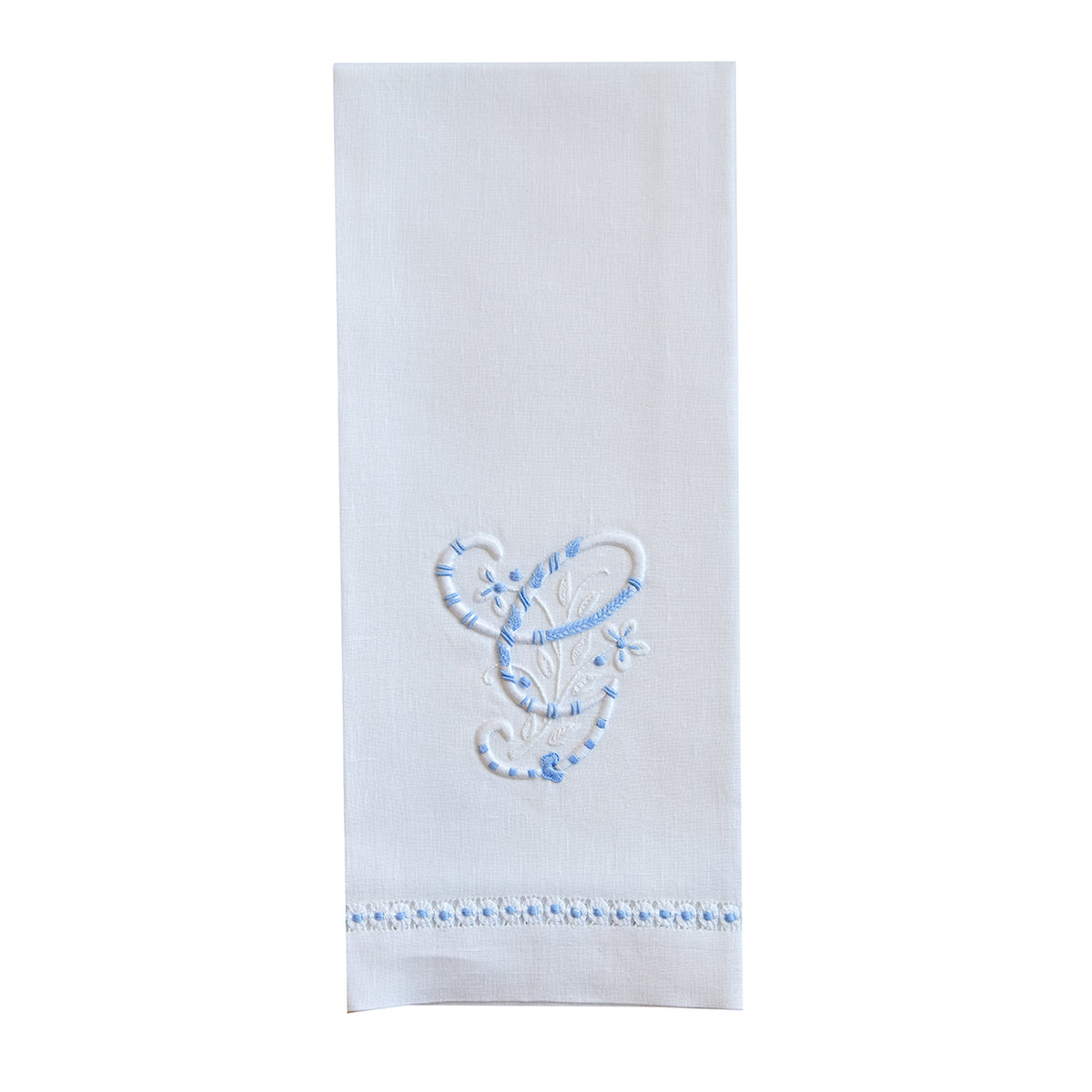 Hand Towel with embroidered blue G