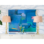 Custom Amber Murano Glass Lamp styled