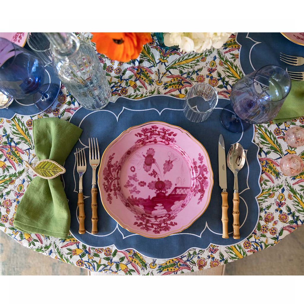 Richard Ginori Porpora Dinner Plate styled on tablescape